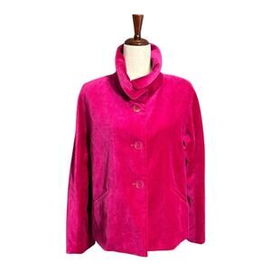 Talbots Fuchsia Velour Jacket Bin1